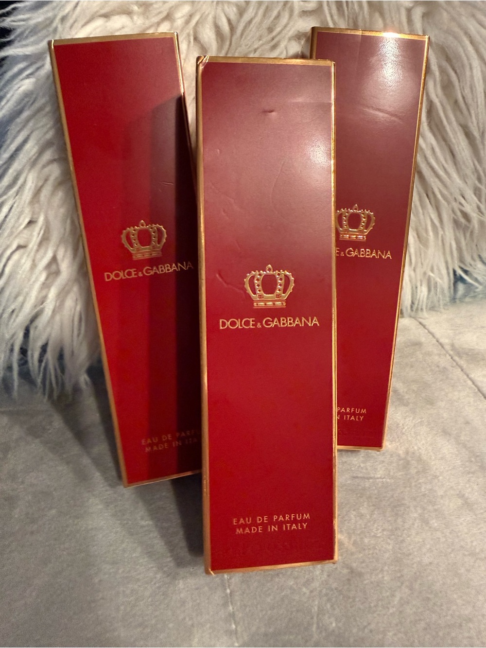 Dolce & Gabbana Red & Gold Eau de Parfum Box 3 pack NWT